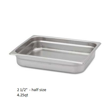 ROYAL STAINLESS STEEL HALF SIZE STEAM TABLE PANS