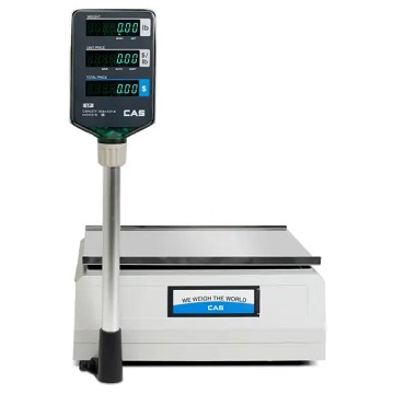 LP-1000NP Cas SCALE Label Printing Scale with Pole Display 30 X 0.01 Lbs / 15 X 0.05 Kg-