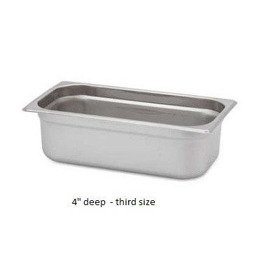 Royal Third Size Stainless Steel Steam Table Pans